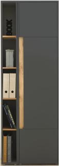 Aktenschrank Set Center in grau matt und Eiche Wotan 70 x 200 cm