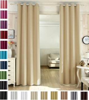 Woltu Gardine, (1 St), blickdicht, mit Ösen, 130 g/m², Leichter & weicher