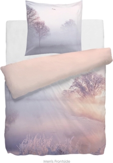 HnL Satin Bettwäsche Merris Nature Rose 135x200 cm + 80x80 cm