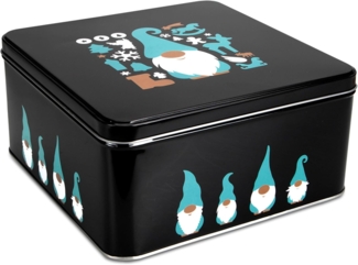 Städter Gebäckdose Wichtel Keksdose Quadratisch Weißblech Plätzchendose 21cm