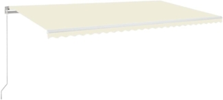 Gelenkarmmarkise Einziehbar 600x350 cm Creme