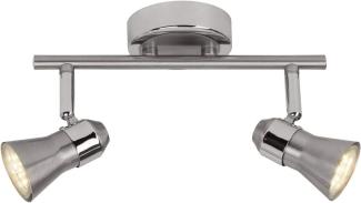 LED Edelstahl Deckenleuchte mit verstellbaren Lampenschirmen