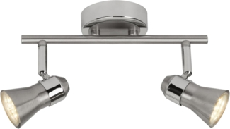 LED Edelstahl Deckenleuchte mit verstellbaren Lampenschirmen