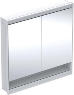 Geberit ONE Spiegelschrank mit ComfortLight, 2 Türen, Unterputzmontage, mit Nische, 90 x 90 x 15 cm, 505.823.00, Farbe: weiss / Aluminium pulverbeschichtet - 505.823.00.2