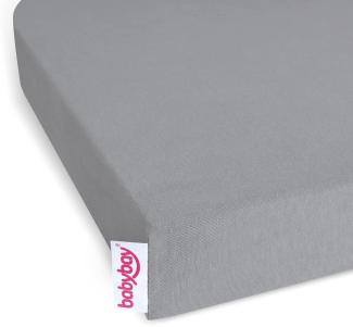 babybay Jersey, 1x Spannbetttuch grau für Boxspring XXL