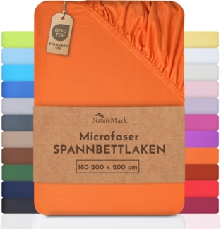 NatureMark - Mikrofaser SPANNBETTLAKEN zum Sparpreis! viele Größen und Farben Markenware (180x200-200x200 cm, terrakotta)