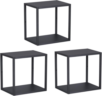 Wandregal Nostened 3er Set Schwarz [en. casa]