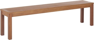 Gartenbank MONSANO 170 cm Holz Heller Holzfarbton