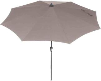 Avio Mittelstockschirm anthrazit/taupe Ø 300cm Gestell Alu anthrazit, Streben Stahl, Bezug 100% Polyester, 220g/m² taupe, Lichtschutzfaktor UPF 50+