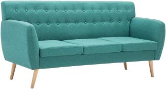 vidaXL 3-Sitzer-Sofa Stoff 172x70x82 cm Grün 247128