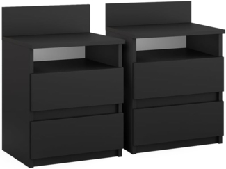 Nachttisch Monty Schwarz 2er Set Vicco
