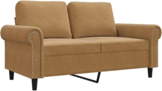 vidaXL 2-Sitzer-Sofa Braun 120 cm Samt 359526