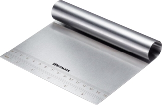 WESTMARK Teigschaber Karte mit Skala, Teigspachtel zum einfachen Schneiden und Streichen, Edelstahl, für Fondant oder Teig