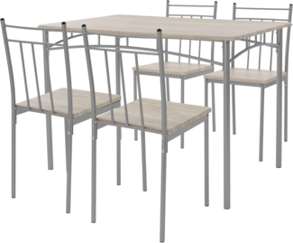 ML-DESIGN Essgruppe Tischgruppe für Küche & Esszimmer moderne Esstischgruppe Esszimmerset, Essgarnitur für 4 Personen 5tlg. 1x Tisch aus Holz & 4x Stühle