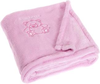 Playshoes Fleece-Decke uni (rosa), Größe: 100x150 cm