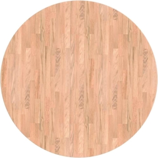 vidaXL Tischplatte Braun Ø 90 x 2.5 cm Massives Eichenholz 42016005