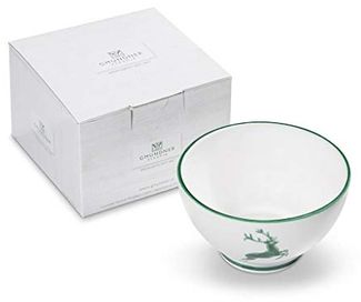 Gmundner Keramik Grüner Hirsch, Müslischale groß (Ø 14cm)
