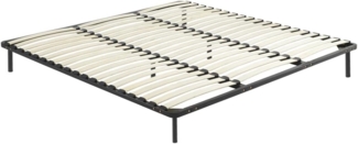 Vente-unique - Lattenrost - mit Füßen - 200 x 200 cm - 3 x 19 Latten - Schwarz - KALISTA von YSMÉE