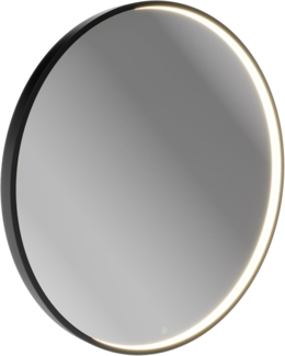 BADEDU VAAL LED Spiegel Ø 80 cm, rund, Schwarz, Sensor