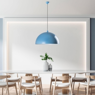 Kronleuchter, 'Kure', 135 x 35 x 35, Hellblau
