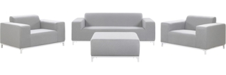 Lounge Set mit Tisch ROVIGO Hellgrau