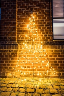 FHS LED-Weihnachtsbaum Galaxy halbrund 200 cm 200 warmweiße LED, zur Wandbefestigung