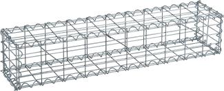 Gabione Steingabionen Steinkorb Gabionen Wand Drahtkorb 100 x 20 x 20 cm