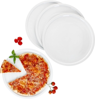 MamboCat Pizzateller 4er Set Bianco XXL Pizzateller Ø33,5cm 4 Personen Teller Platte