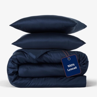 twenty:three® Bettwäsche Lyocell Bettwäsche Midnight Blue, Lyocell, Atmungsaktiv, Ultraweich, 100% TENCEL™ Lyocell, Nachhaltig