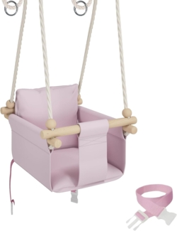 MAMOI® Schaukel | Babyschaukel | Schaukel indoor Kinder | Holzschaukel Baby | Kinderschaukel Holz | Indoor Babyschaukel | Indoor Schaukel + SICHERHEITSGURT | 100% ECO | Made in EU