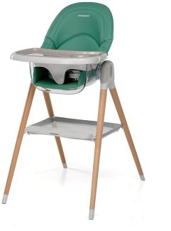 Foppapedretti Bonito Hochstuhl für Kinder von 6 bis 36 Monaten (max. 15 kg), Babystuhl, Grün