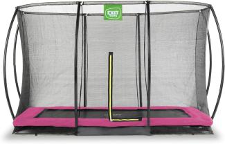 EXIT Trampolin Silhouette Ground Rechteckig + Sicherheitsnetz 214x305 cm pink