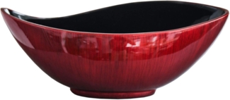 VIVANNO Pflanzschale Fiberglas MONDANA Schale - Rot Hochglanz Mit Muster (1 St), 39x20x16 cm