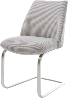 Freischwinger Elso-Flex Cord Silbergrau Freischwinger flach Edelstahl Taschenfederkern