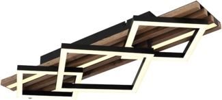 GLOBO LIGHTING LED Deckenleuchte OBRIEN, Memoryfunktion, LED fest integriert, Warmweiß, Deckenlampe, 3 Stufen: nur Rahmen, nur LED oder beides zusammen