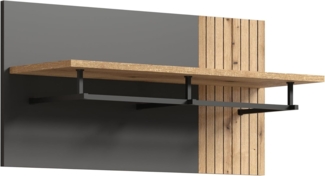 Garderobenpaneel Esteban in grau und Eiche Evoke 80 cm