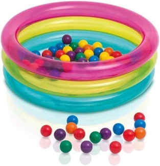 Intex 48674NP Aufblasbarer Bällebad mit 50 bunten Bällen