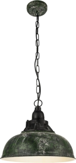 Eglo 49735 Hängeleuchte Vintage GRANTHAM 1 Ø 37cm dimmbar in grün-antik, schwarz
