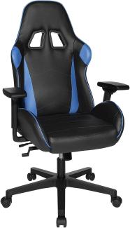 Drehstuhl Gaming Chair SPEED CHAIR 2 Kunstleder Schwarz Blau, Top Star