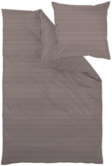 Mako-Brokat-Satin Bettwäsche - Curt Bauer Bente 135x200 + 80x80 cm-0256 chocolate