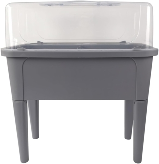 HTI-Living mit Frühbeetabdeckung Grau Hochbeet Nessa