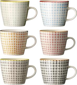 Kaffeetasse Kaffeebecher Henkeltasse CARLA MUGS 6er Set Bloomingville