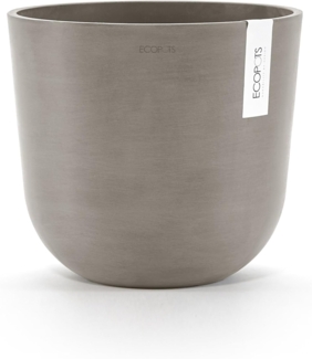ECOPOTS Blumentopf Oslo 35 Taupe, für innen und außen: frostsicher, bruchsicher und lichtbeständig
