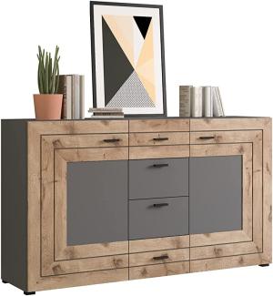 Sideboard Freno - Grau / Nox Oak