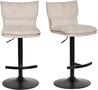 Duhome Barhocker (5501A1), 2er Set, Barstuhl Drehbar aus Bouclé