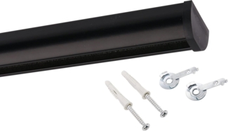 Deco-Raum® Gardinenschiene Innenlauf Round | Länge: 430cm | Material: Aluminium | Farbe: Schwarz