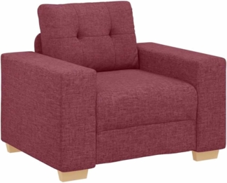 vidaXL Sofa-Sessel Weinrot 60 cm Stoff 4105061