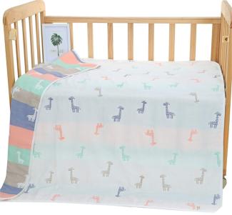 Hayisugar Babydecke Musselin Swaddle Pucktücher 6 Schichten Puckdecken 110x120 cm Kuscheldecke 100% Baumwolle | Erstlingsdecke, Pucktuch Kinderdecke für Mädchen Junge, Giraffe