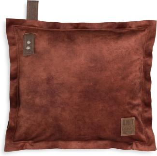 Knit Factory Dax Kissen 50x50 cm Glatt Rot