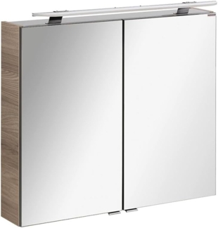 Fackelmann LUXOR LED Spiegelschrank 80 cm, Braun hell